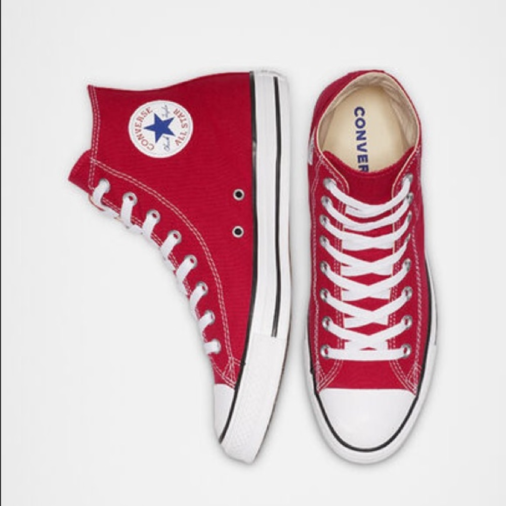 Red high top converse